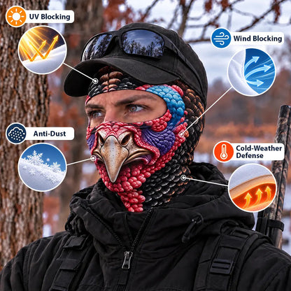 Personalized Funny Realistic Buck, Turkey Head Balaclava Mask, Gag Gift For Hunter 686588 WFD
