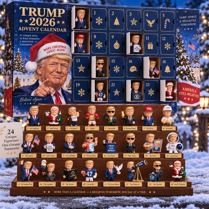 Donald Trump 2026 Christmas Advent Calendar, 24 Day Holiday Countdown, Trump Christmas Gift 686423 WFD