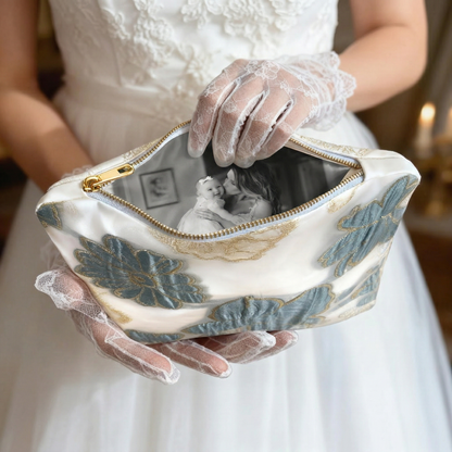 Custom Photo Wedding Clutch | Personalized Bridal Handbag | Handmade Memory Purse Gift For Wedding 684681