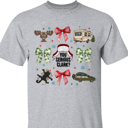 Christmas Coquette Bow Shirt, Retro Christmas Sweater, Funny Xmas Holiday Sweatshirt T1656