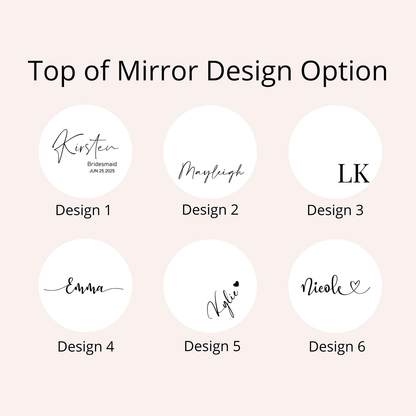 Custom Name Pocket Makeup Mirror | Elegant Bridal Shower Gift | Personalized Compact Mirror 686861 WFD