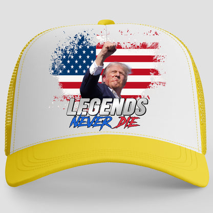 Legends Never Die | Trump Fight 2024 Cap | Trump Pennsylvania Rally | Trump Fight Trucker Cap Hat C1116 - GOP