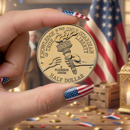 United States 250th Anniversary Half Dollar Coin, Patriotic 1776-2026 Liberty Torch Gift 685811