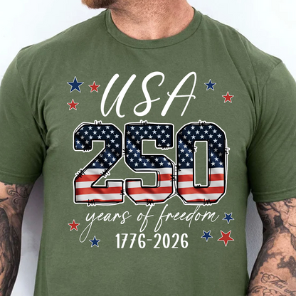 USA 250 Years Of Freedom Shirt | Patriotic 4th Of July Tee | Independence Day Shirts 684774