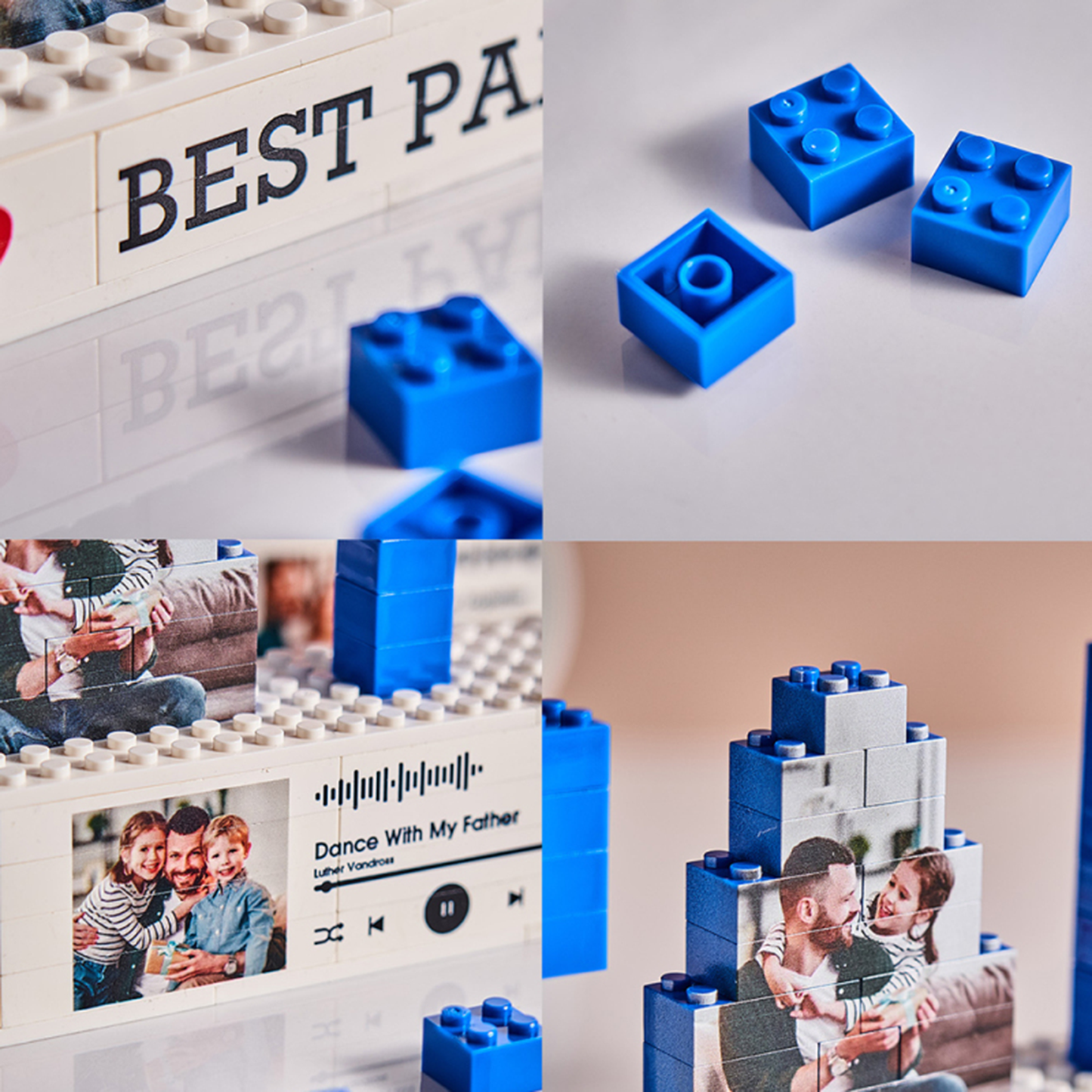 Custom Photo Best Dad Ever Building Blocks For Dad | Father’s Day Gift | Personalized Building Block Keepsake 685048