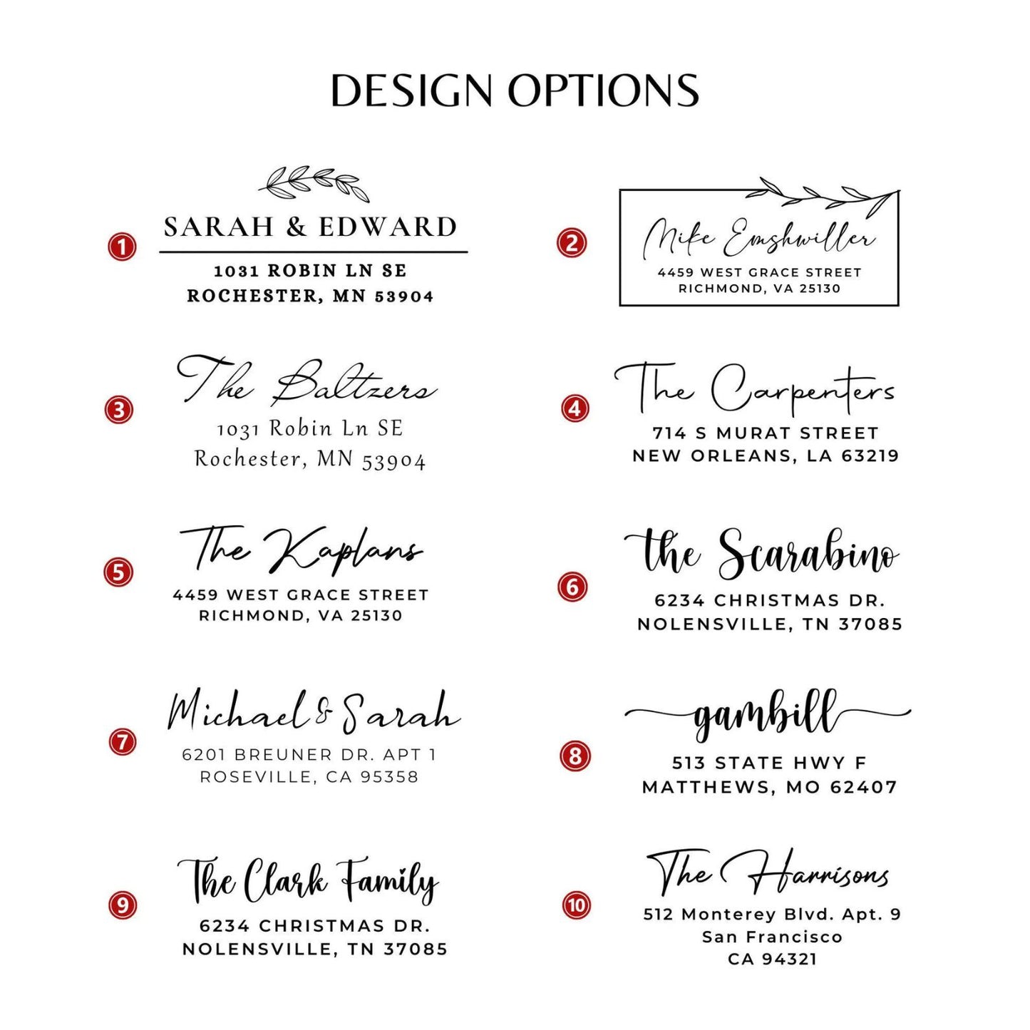 Personalized Return Address Stamp – Self-Inking, Wood Handle & Embosser for Cards and Holiday