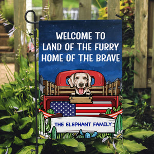 The Furry And The Brave Personalized Custom Dog Garden Flag