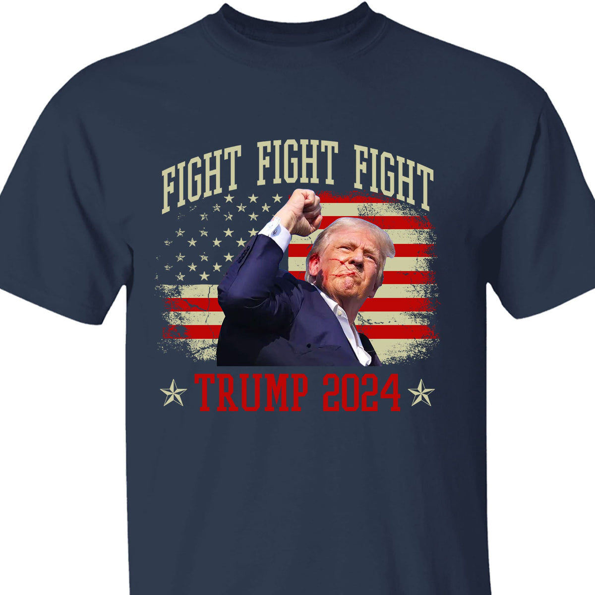 Trump Fight 2024 Shirt Pennsylvania Rally | Trump Supporters Shirt Dark T1152 - GOP