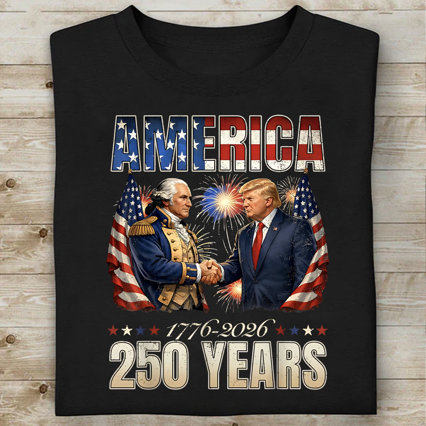 America 250 Years Anniversary Dark Shirt, Independence Day Tee, Patriotic 250th Semiquincentennial Shirt 685120