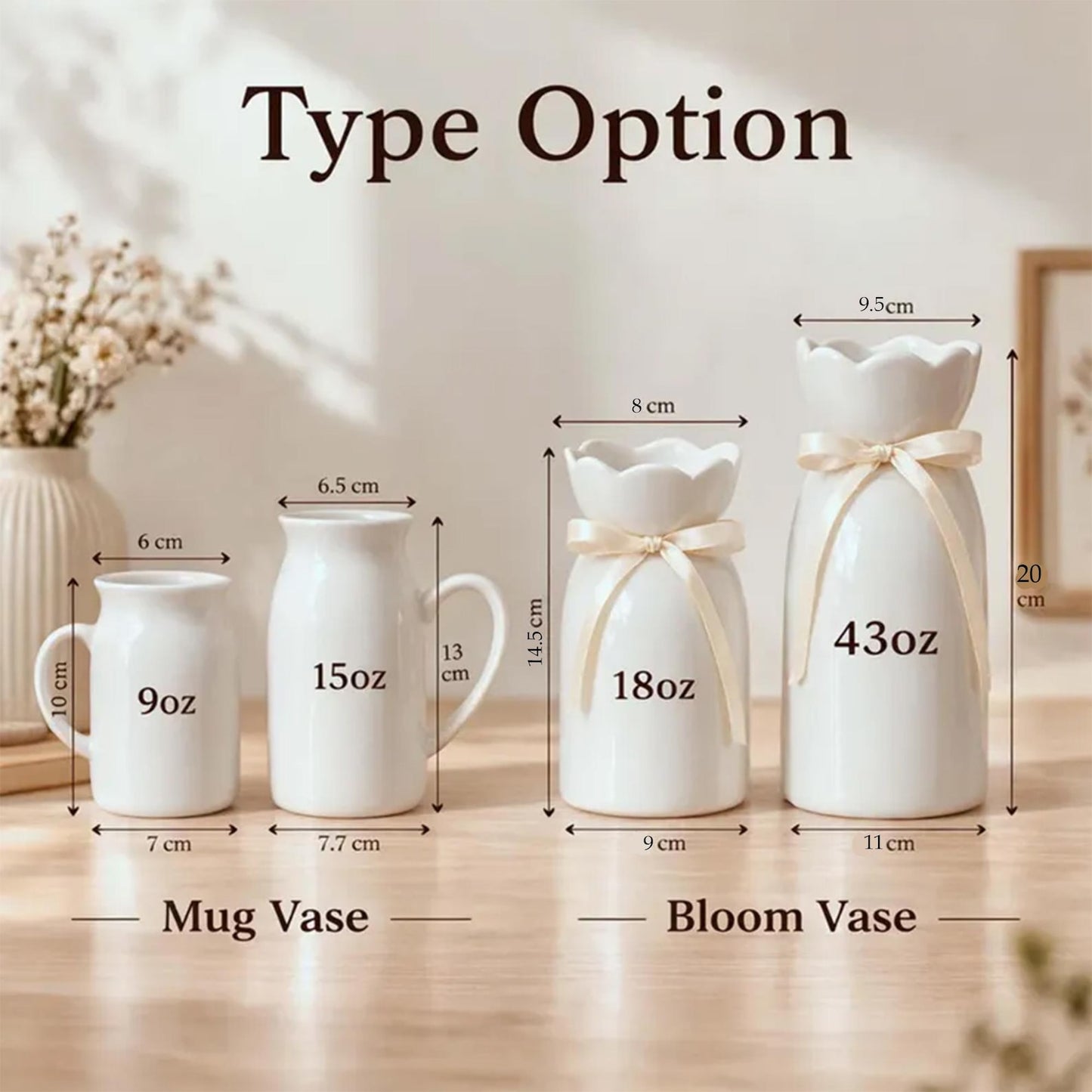 Custom Name First Mom Now Grandma Ceramic Flower Vase | Personalized Birth Month Flower Vase Gift For Mother's Day 684842