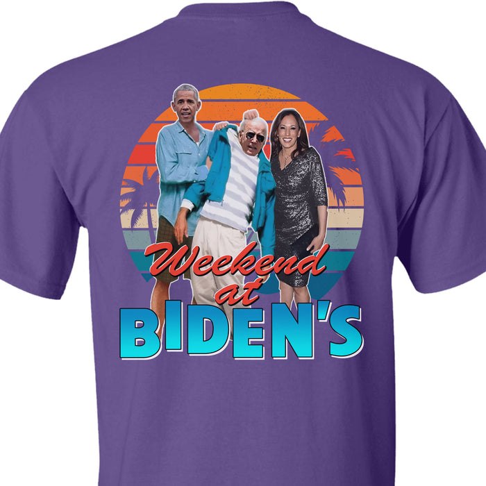 Weekend at Biden's Unisex Shirt | Anti Biden Shirt | Republican Shirt | Trump Supporters Backside Shirt Dark C1098 - GOP