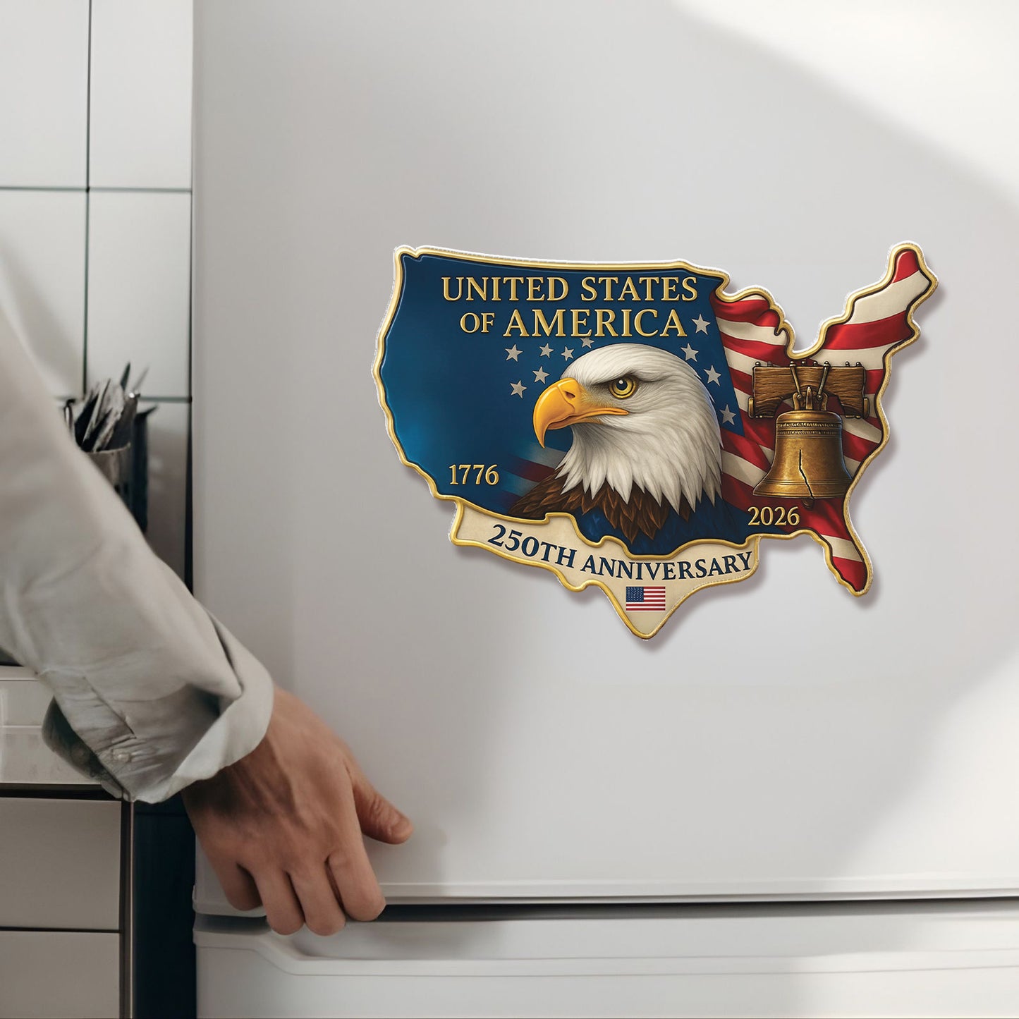 United States of America 250 Years Fridge Magnet, 250th Anniversary 1776–2026 Fridge Magnet 683127