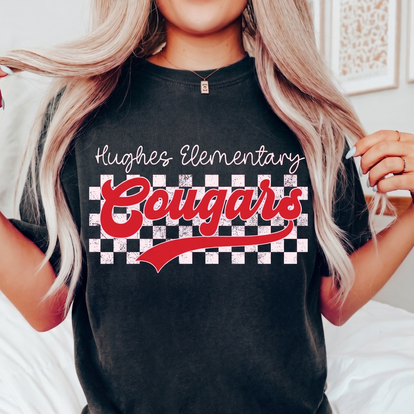 Custom Name Mascot Dark Shirt, Personalized School Team Name Tee, Back to School Gift 685485 WFD