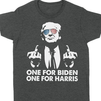 One for Biden One for Harris | Anti Biden Shirt | Republican Shirt | Trump Supporters Shirt Dark C820 - GOP