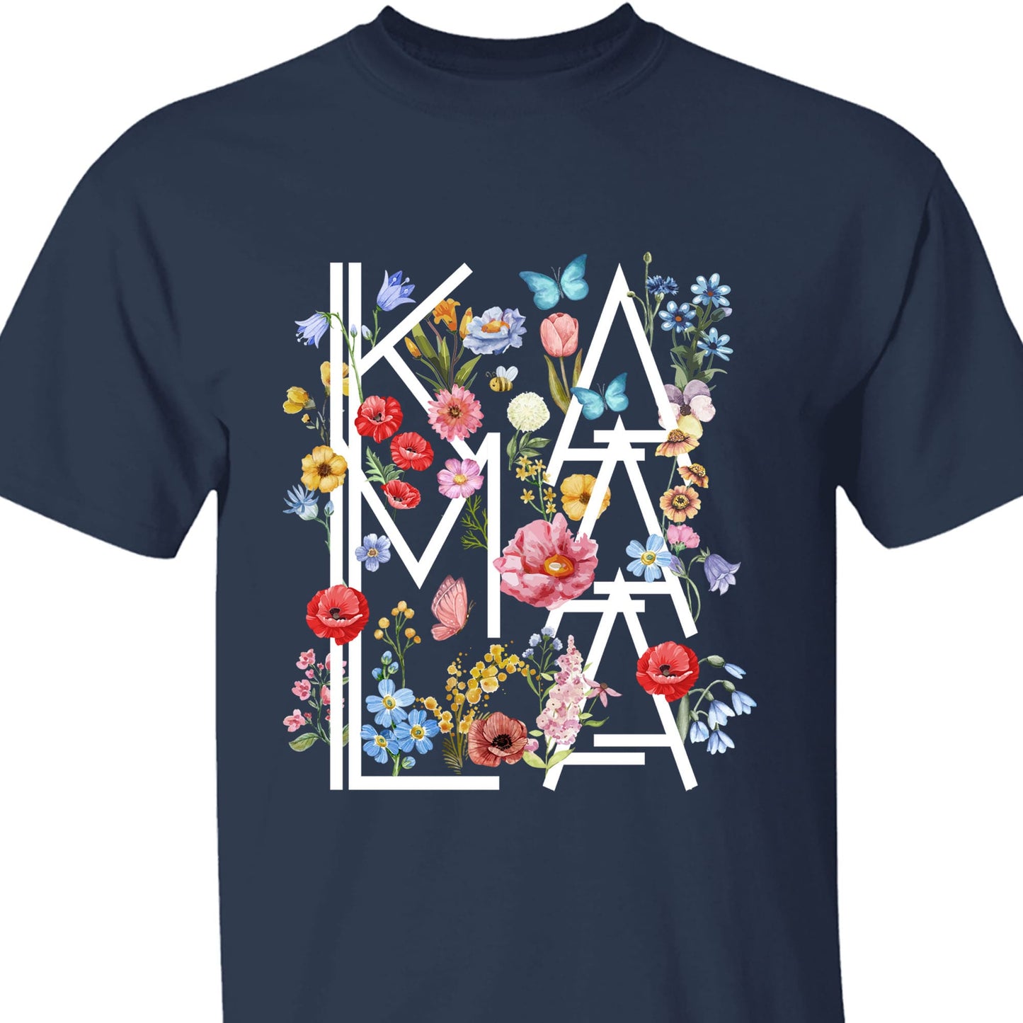 Florals Kamala Shirt | Kamala Harris 2024 Shirt | Democrat Shirt Dark T1512 - KH2