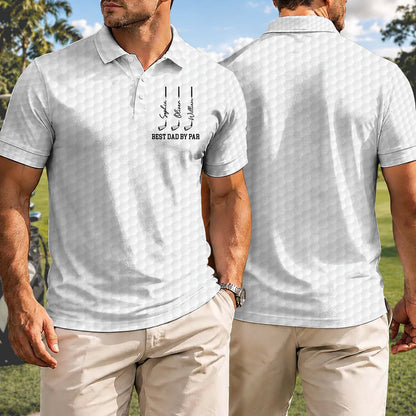 Personalized Best Dad By Par Polo Shirt | Personalized Father's Day Polo | Custom Name Golf Gift For Dad 685043