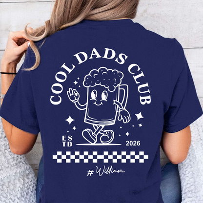 Personalized Cool Dads Club Backside Shirt, Custom Name Dark Tee, T-Shirt Gift For Father's Day 684871