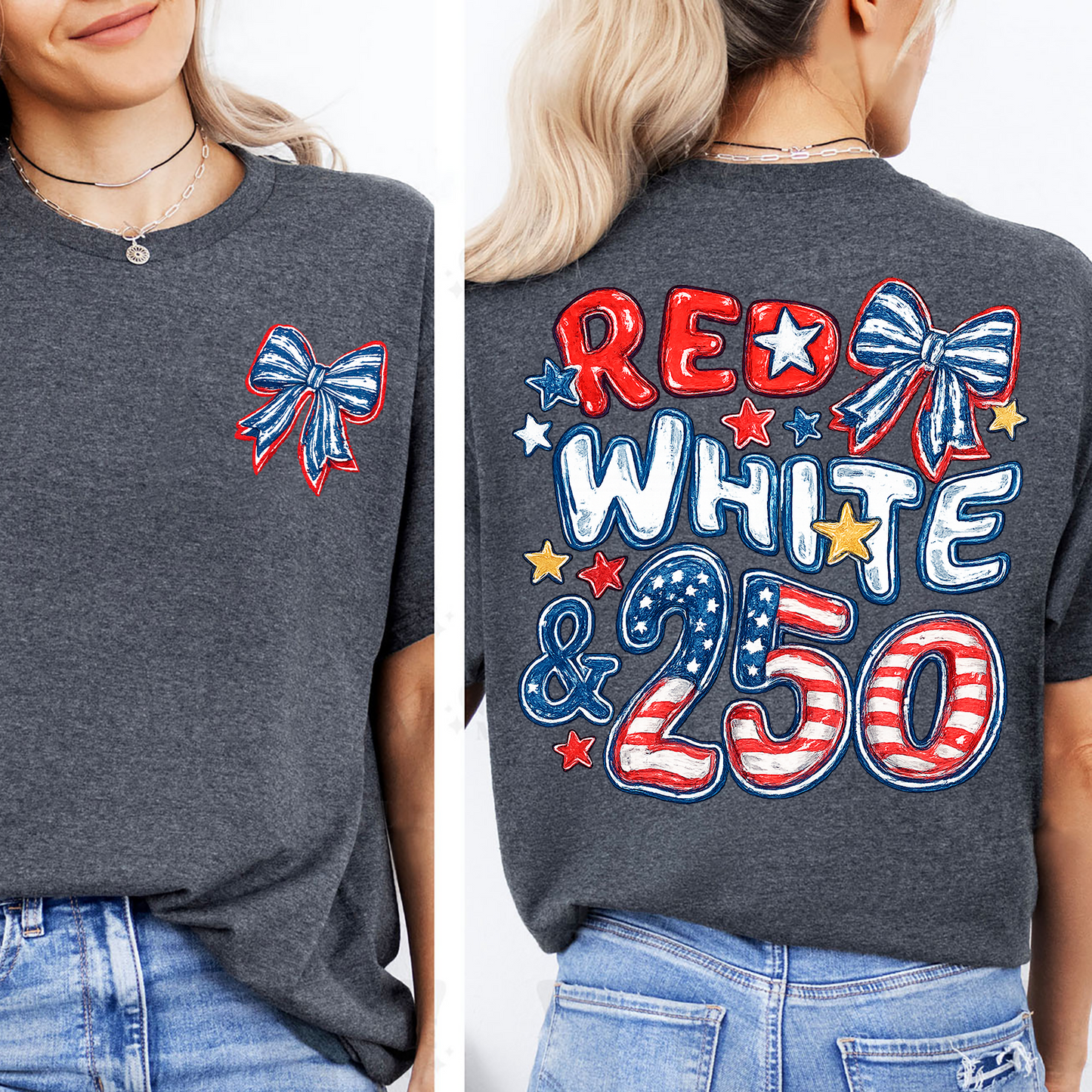 USA 250th Anniversary Pocket & Back Dark Shirt, Vintage Red White & 250 Tee, Patriotic 4th Of July Gift 685419