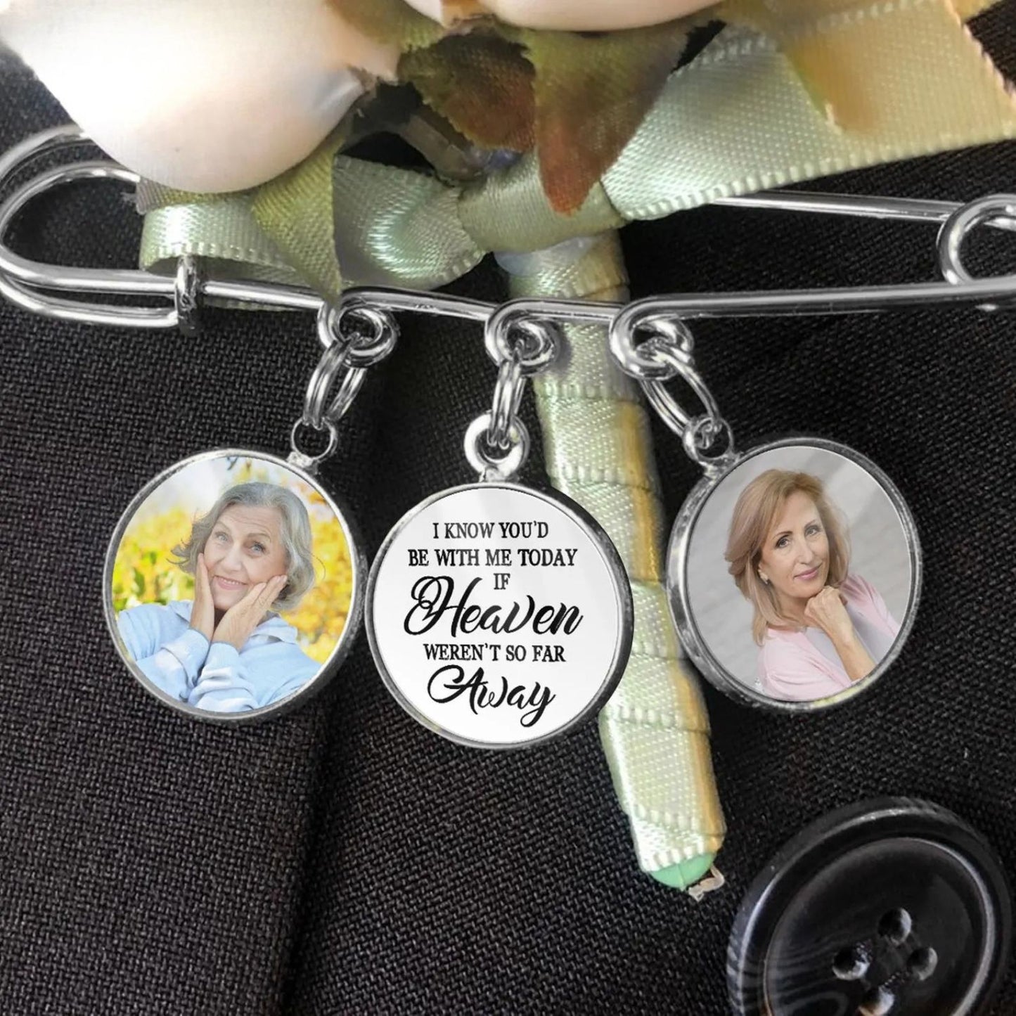 I Know You’d Be With Me | Personalized Memorial Graduation Pin | Memorial Pin | Custom Photo Charm 684862