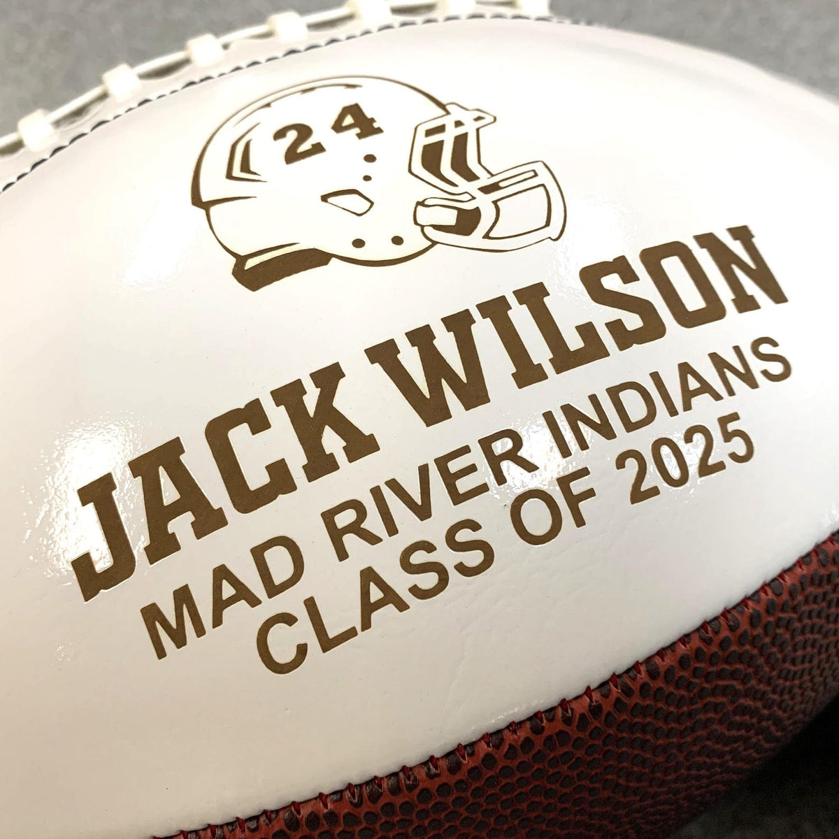 Personalized Senior Leather Football, Custom Class Of 2027 Senior Sports Gift 686474 WFD
