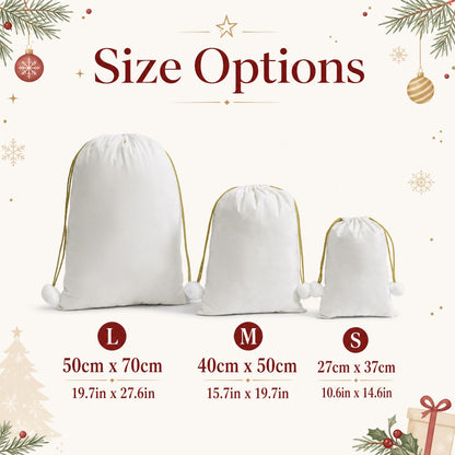 Personalized Santa Sack, Custom Name Christmas Gift Bag, Holiday Gift For Family 686719 WFD