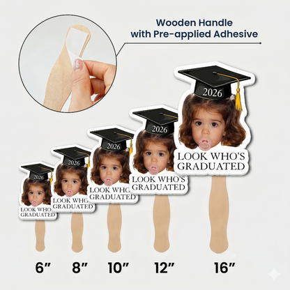 Custom Vintage Childhood Photo Graduation Gift | Personalized Graduation Fan 684578