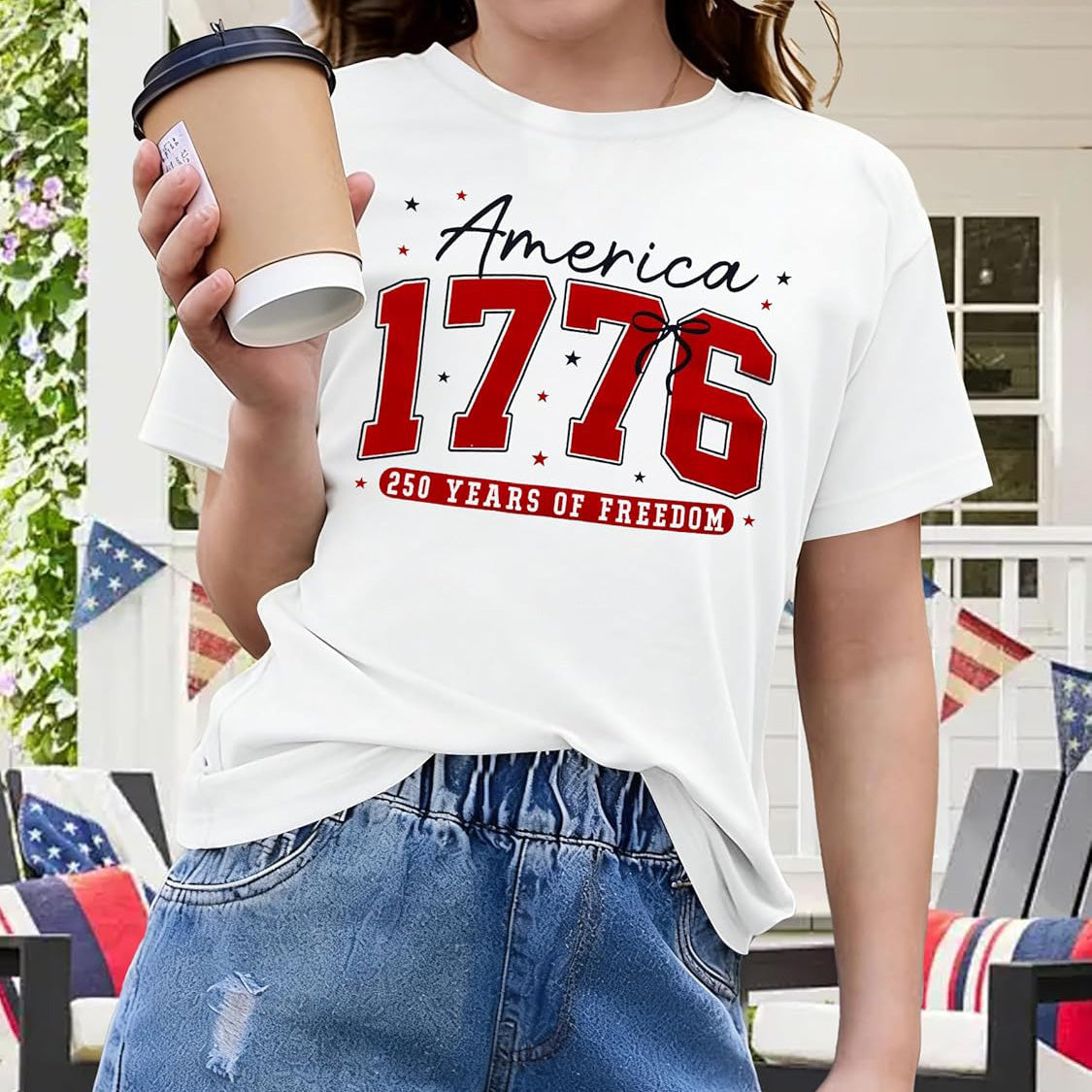 Personalized USA 250th Anniversary Kid Shirt, American Flag Tee, Patriotic 4th Of July Shirt 685232