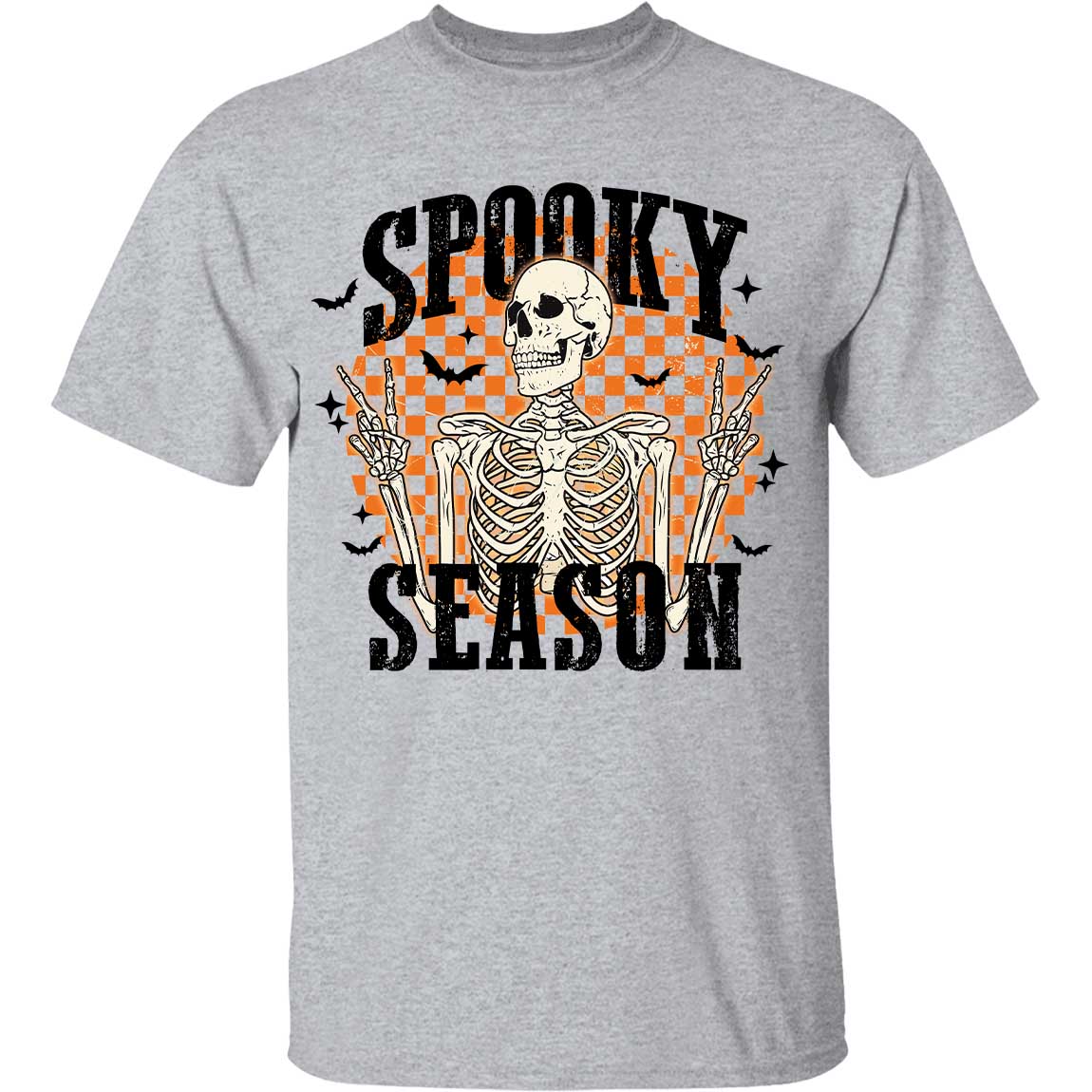 Spooky Season Retro Skull Smiley Face Halloween Shirt, Trendy Halloween Shirt 776V2