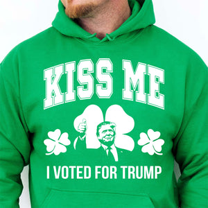 Kiss Me I Voted For Trump, Trump T-Shirt, Funny Trump St Patrick's Day Shirt, Irish Shirt 681905