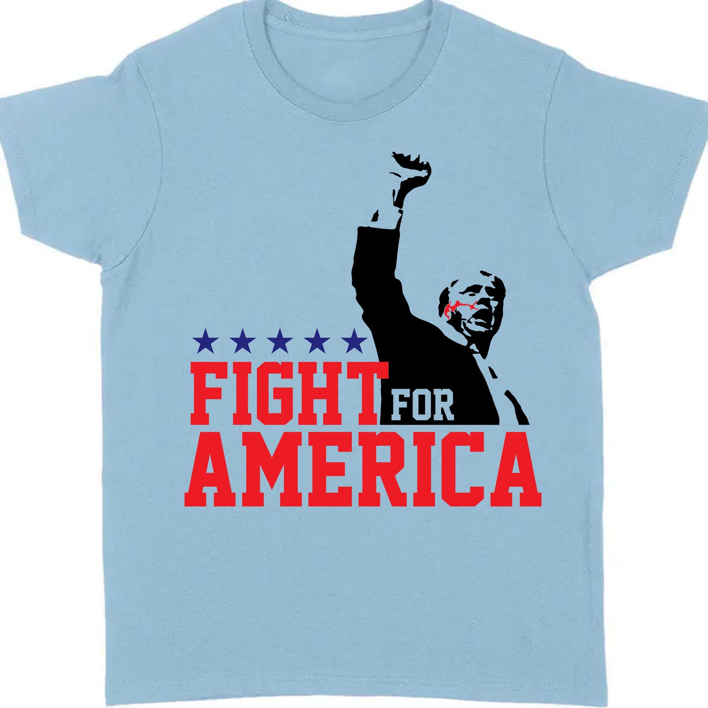 Fight For America Shirt | Trump Shot Fight Shirt | Donald Trump Shirt Bright C1110 - GOP