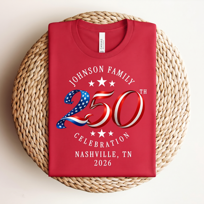 Custom Family Name 4th Of July Shirt | USA 250th Anniversary Tee | Personalized 250th Semiquincentennial Shirt 685176