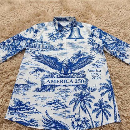 USA 250th Anniversary Blouse Shirt, Eagle And Liberty Bell Tee, Patriotic 4th Of July Shirt 685255