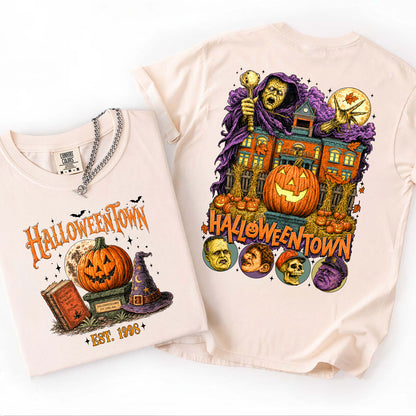 Halloweentown Est 1998 Front And Back Bright Shirt, Halloween Unisex Graphic T-Shirt 685680