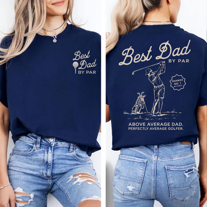 Best Dad By Par Pocket & Back Dark Shirt, Golf Dad Tee, Father’s Day Gift For Dad 685165
