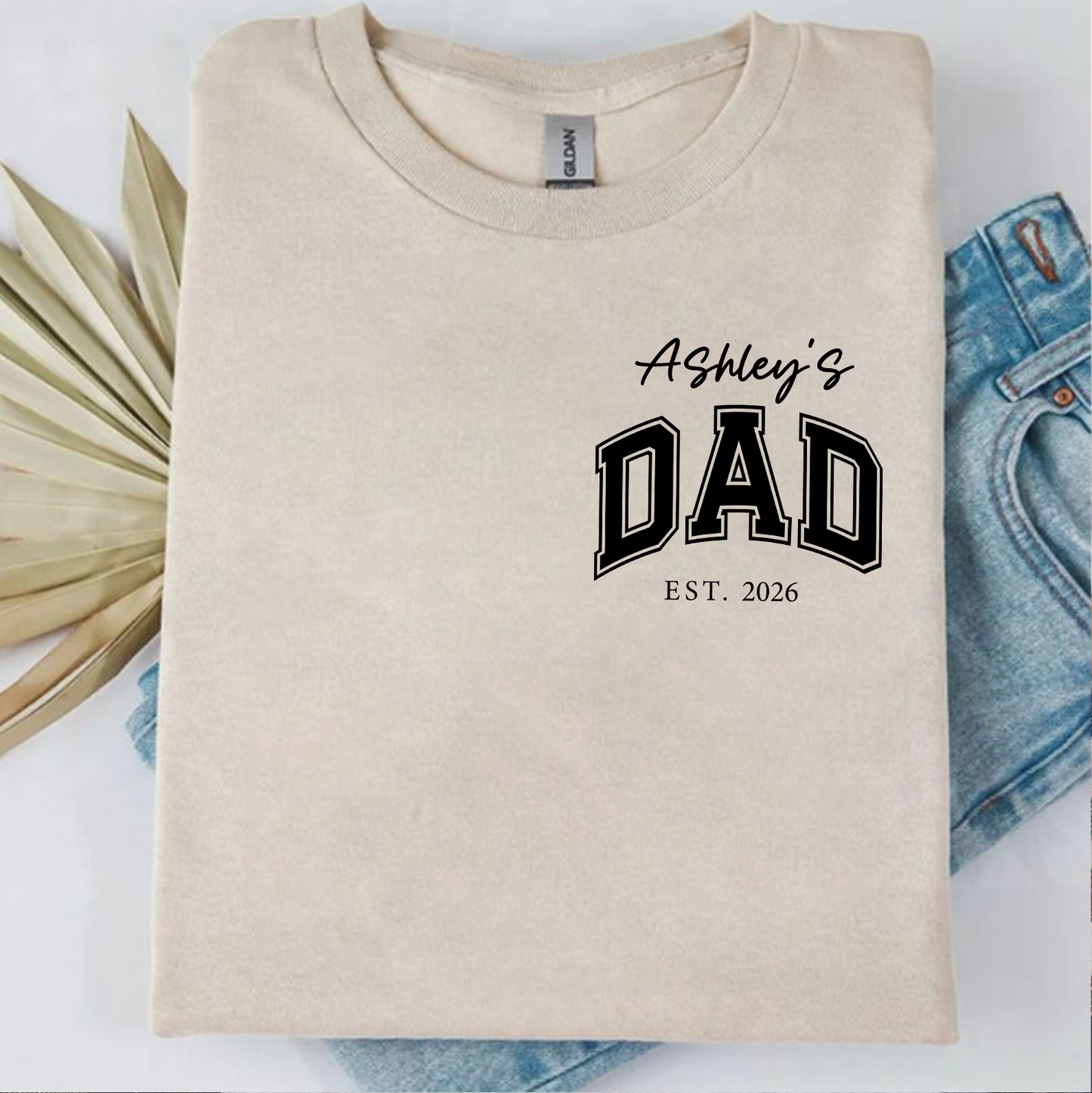 Personalized Dad Bright Shirt With Kid Name, Family Pocket T-Shirt, Father’s Day Gift, Gift For Dad 684978