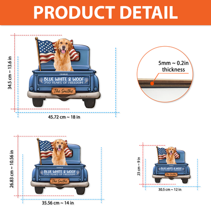 Personalized 250 Years Of Freedom Wooden Sign | Patriotic Door Decor 684494