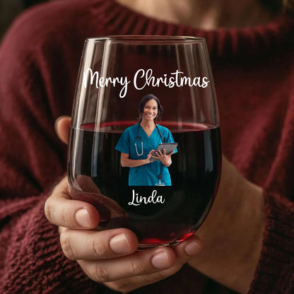 Personalized You're Really Great Nurse Wine Glass | Custom Photo Wine Glass | Personalized Gift For Mom | Gift For Wife 682703