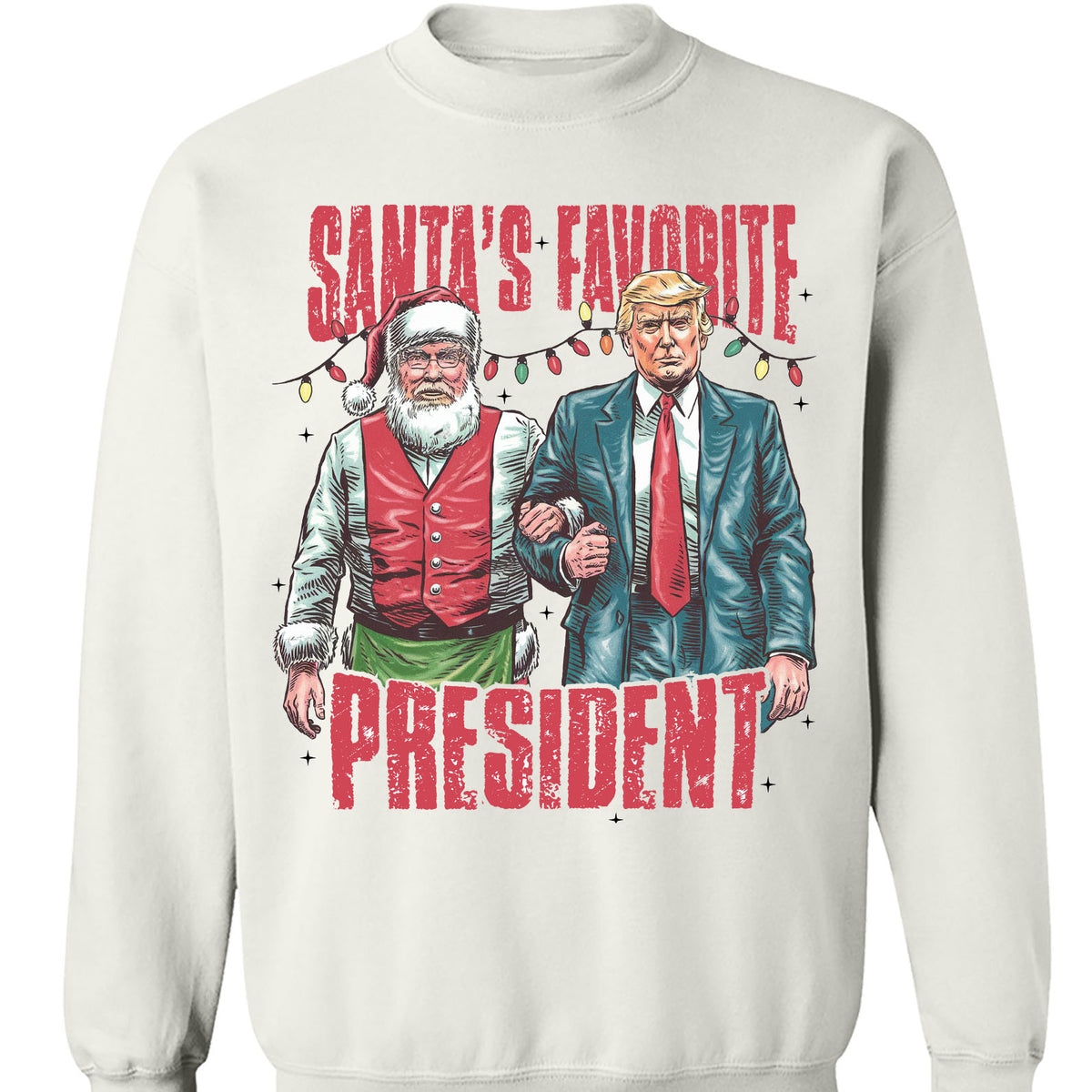 Santa's Favorite President Shirt, Humorous Trump Christmas Sweatshirt, Republican Sweater C1614 - GOP
