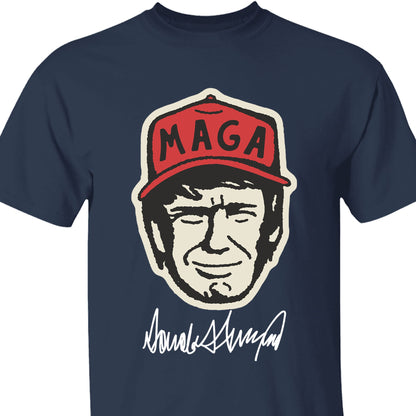 Trump MAGA Hat Cartoon Shirt | Trump 2024 Shirt | Trump Supporter Shirt Dark T1588 - GOP