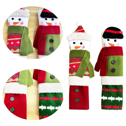 Personalized Christmas Handle Covers, 3 Piece Snowman Kitchen Appliance Decor Set 686369 WFD