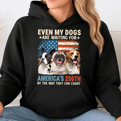 Personalized America 250th Anniversary Dark Shirt | Custom Dog Cat Photo Shirt, Patriotic Tee 684498