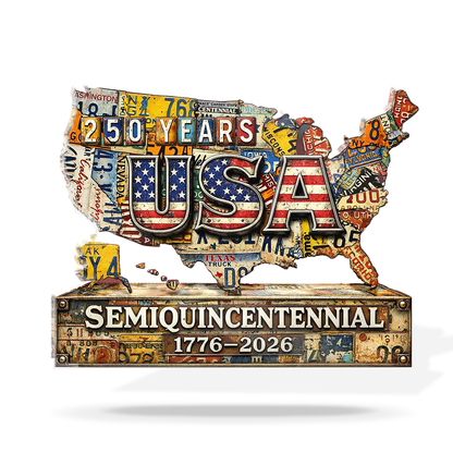 USA 250 Years Anniversary Acrylic Block Plaque | Independence Day Patriotic Acrylic Block 684640