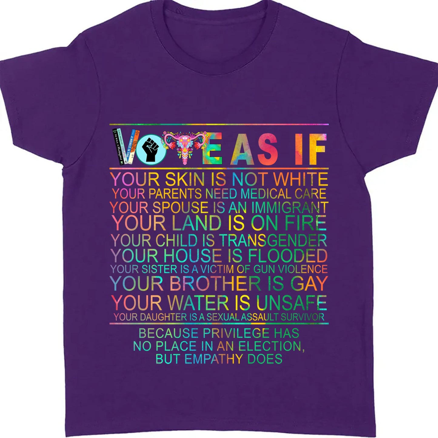 Vote as if Tshirt | Human Rights Shirt | LGBT Rights Gift | Womens Rights Shirt | Kamala Harris 2024 Shirt Dark T1540 - KH2