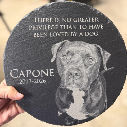 Personalized Pet Sympathy Stone, Engraved Memorial Garden Stone, Pet Remembrance Garden Stone 685448 WFD