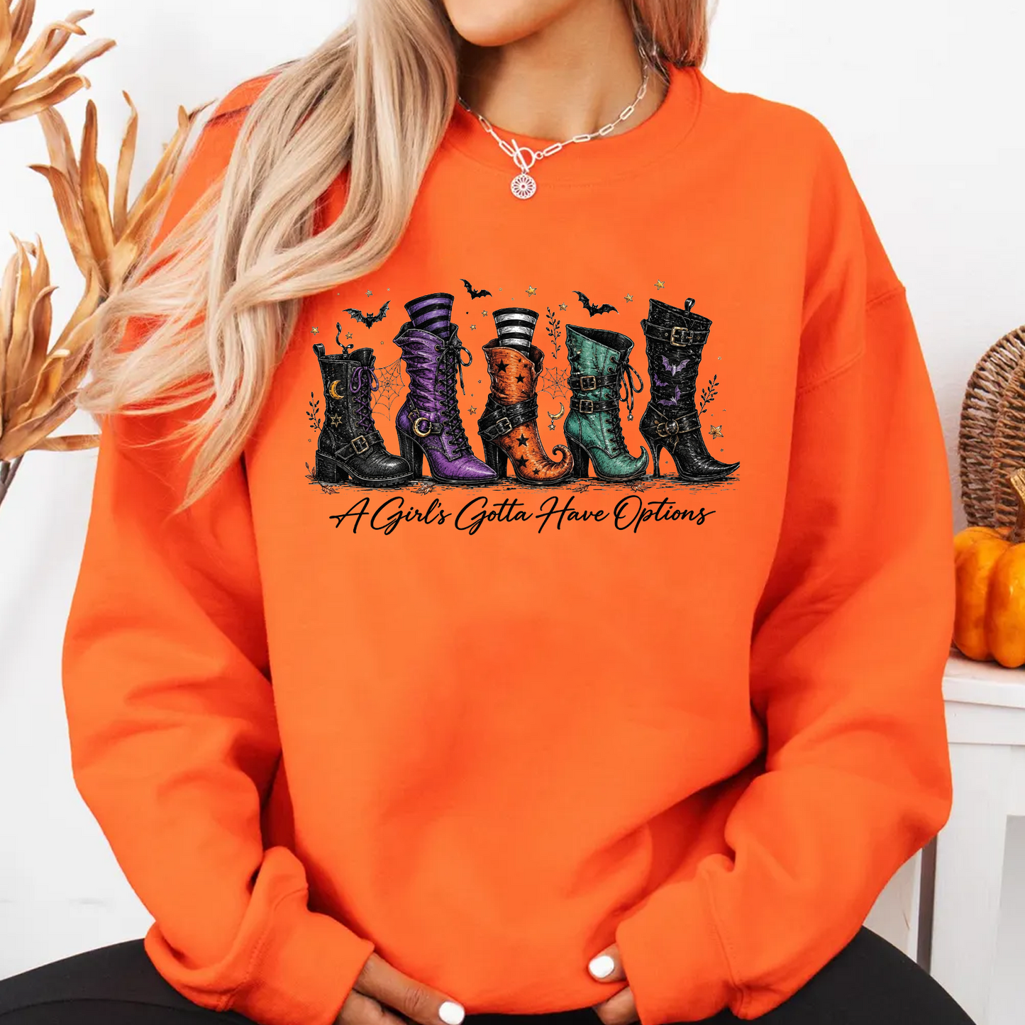 A Girl's Gotta Have Options Bright Shirt, Retro Halloween Tee, Funny Gift For Halloween 685938