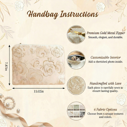 Custom Photo Wedding Clutch | Personalized Bridal Handbag | Handmade Memory Purse Gift For Mom 684683