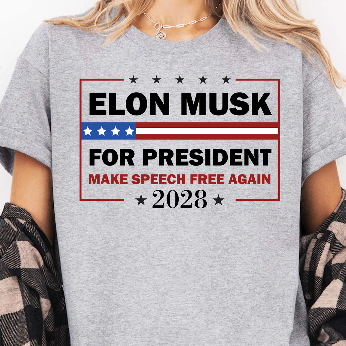Elon Musk For President Shirt | New Anti Trump Anti MAGA Anti Democrat Shirt | Political Funny Satire USA T-Shirt for New Thinkers 682585