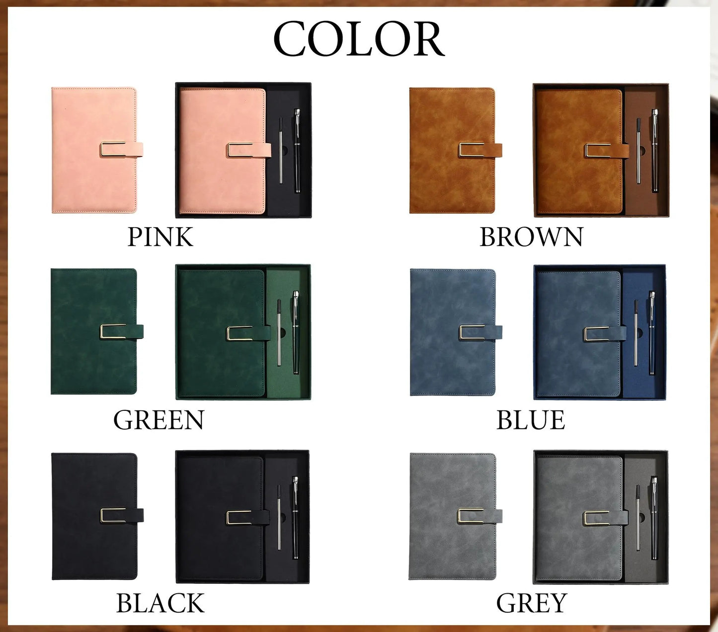 Personalized The Next Chapter Leather Notebook, Engraved Leather Notebook Set Gift For Graduation 684866