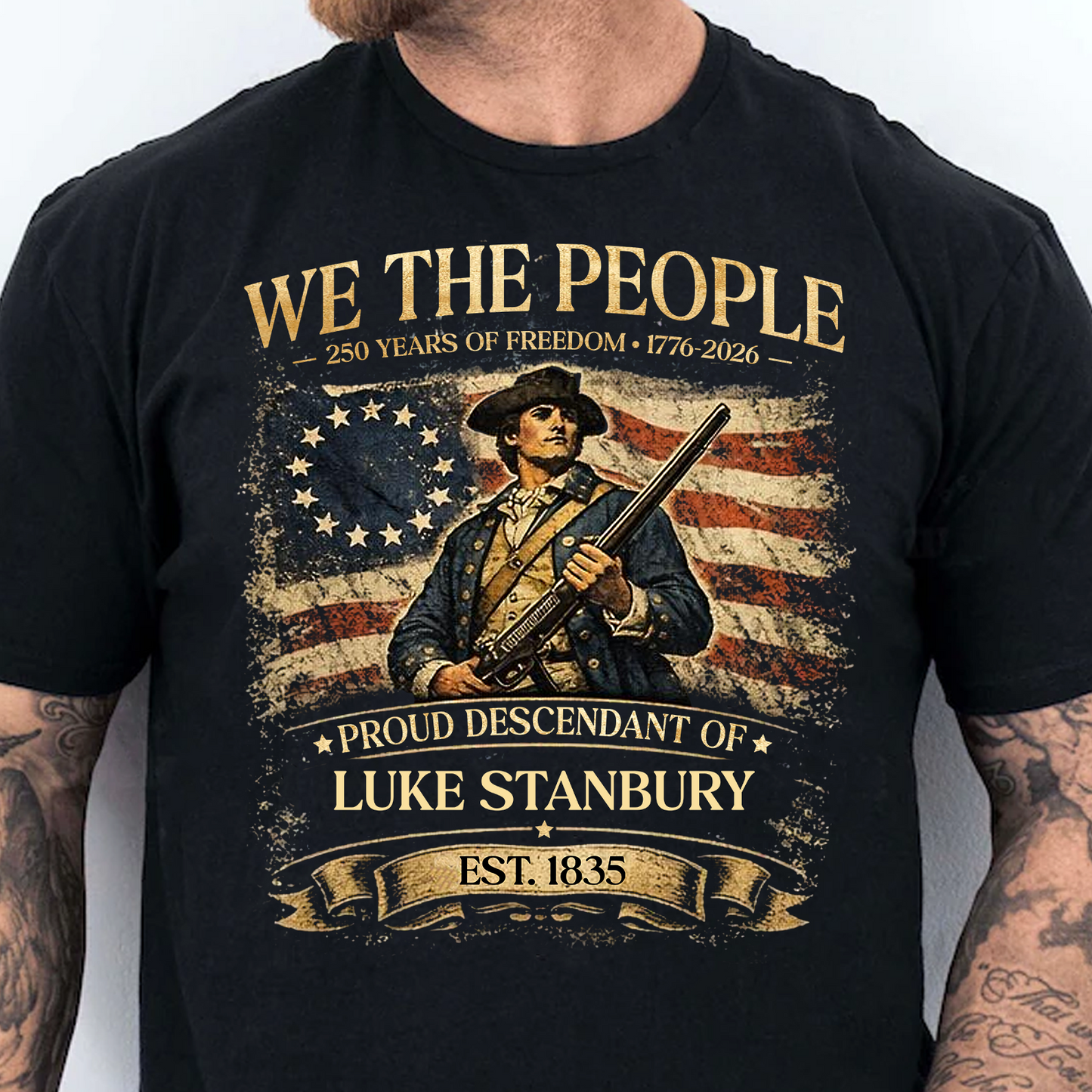 Personalized We The People Dark Shirt | Revolutionary War Tee, Patriotic Tee 684484