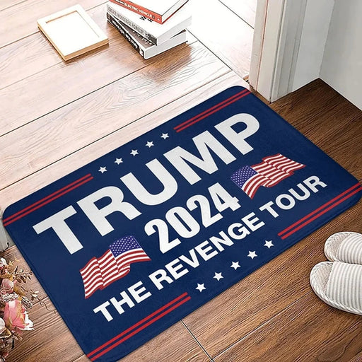 Trump 2024 the Revenge Tour Floor Mat Funny Welcome Entrance Door Mat Indoor Anti-Slip Carpet Kitchen Hallway Balcony Rugs Decor